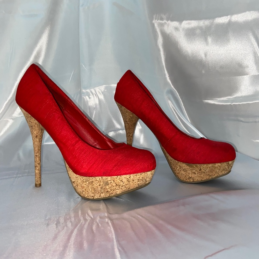 Red Platform Heels